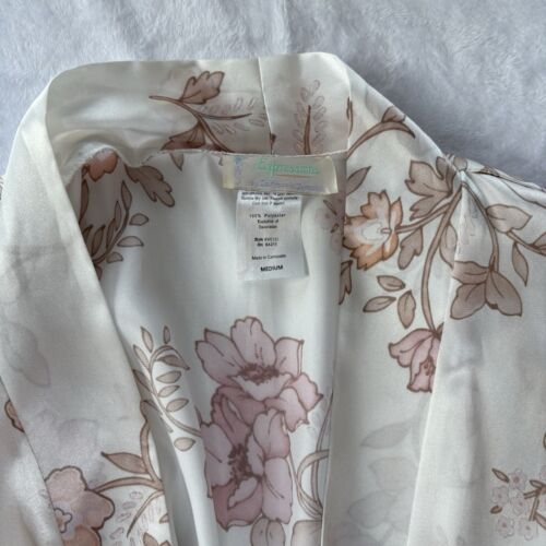 Vintage Expressn. California Dynasty NWOT Floral Satin Nightgown Robe Set Medium - Picture 10 of 21