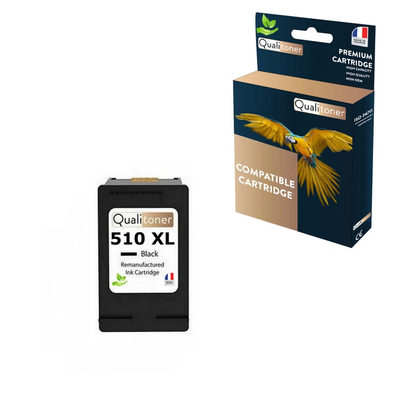 PG 510XL, 1 Cartouche d'encre compatible pour CANON PG510 XL Noir - Pixma MP495 - Photo 1/1