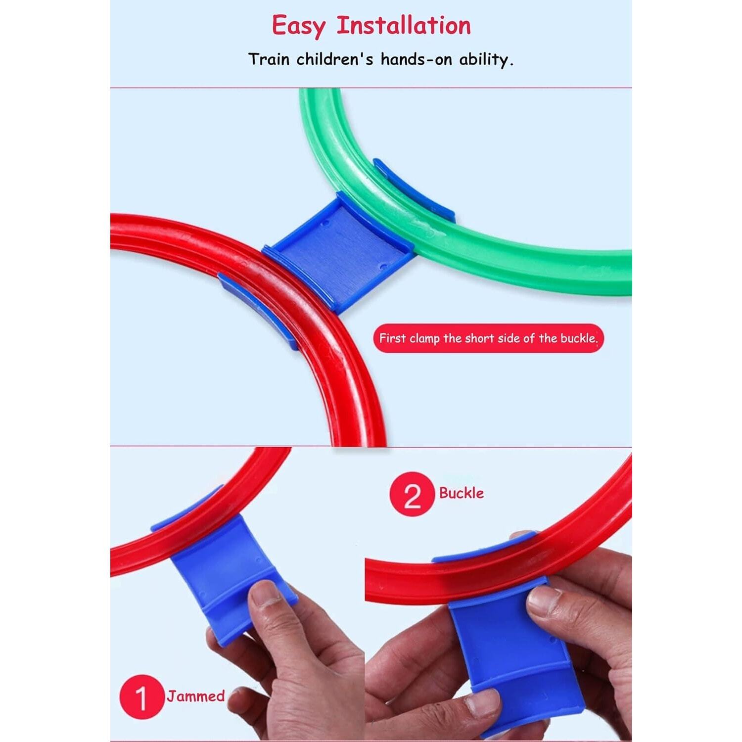 Hopscotch Ring Game Set with 10 Rings & 15 Connectors