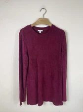 J Jill  Women’s Tunic Sweater Small Maroon Top Viscose Blend Size Small
