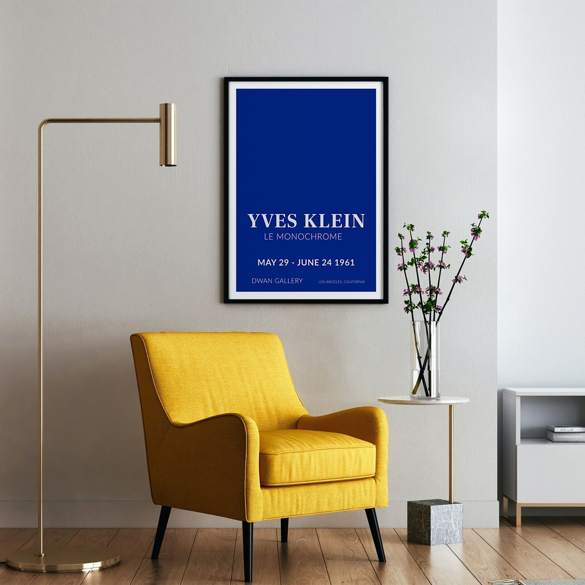 Yves Klein Los Angeles Exhibition Poster, 1961 Blue
