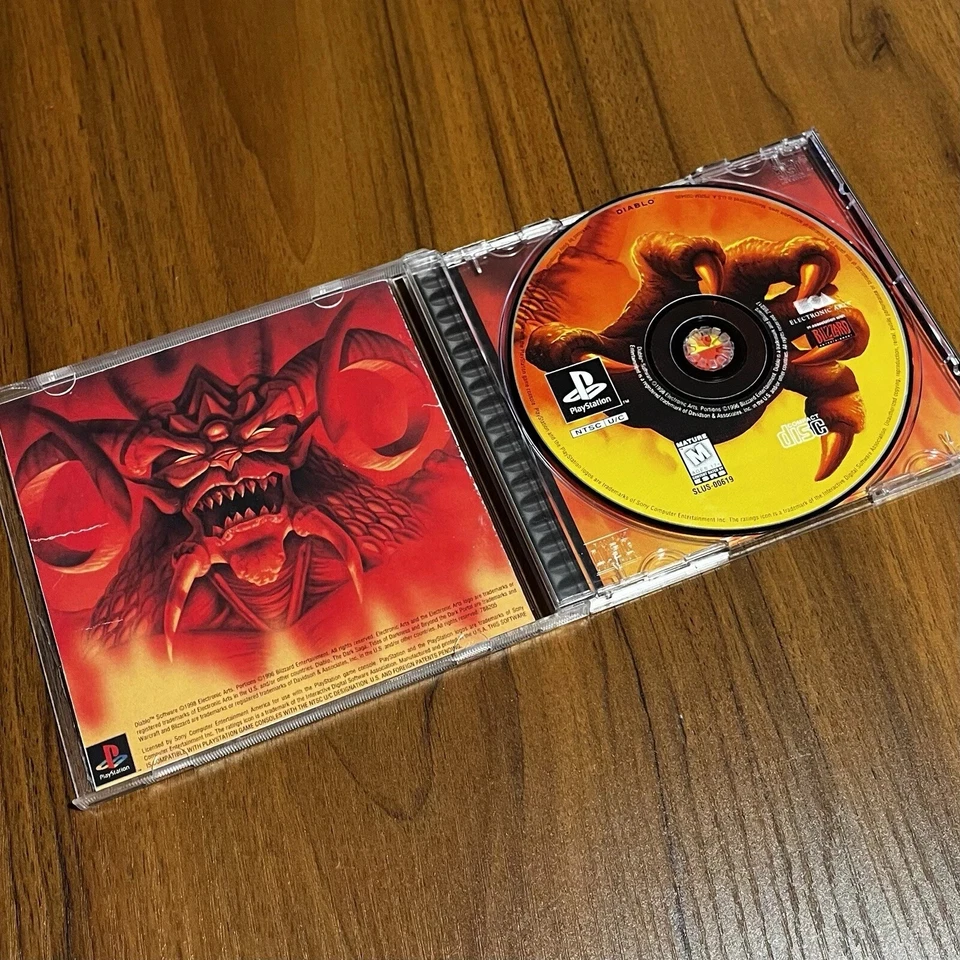 Diablo PS1 Sony PlayStation 1 1998 Black Label Complete Tested - Image 2 of 3