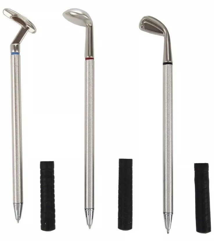 Mini Desktop Golf Bag Pen Holder & Golf Ballpoint Pens 4Piece Golfers Gift Set eBay