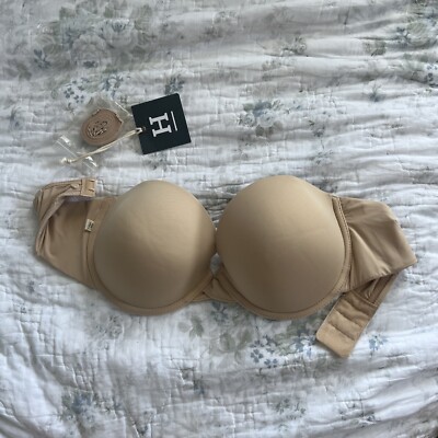 HARPER WILDE The Flex Strapless w/Optional Straps BRA Nude Beige Size