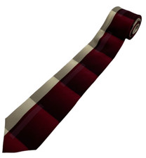 Arrow Made In Usa Tie Silk Red Gray Squares 58" Long Men's Necktie NWT