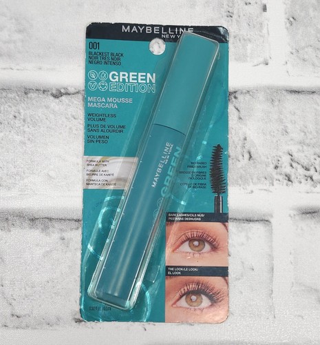 Maybelline Green Edition Mega Mousse Mascara Volume 001 Blackest Black