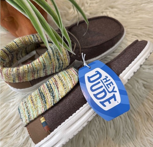 Donna Nuovo🌿Hey Dude Wendy Fold Baja Marrone Taglia 10 - Foto 7 di 9