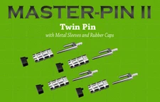 Dental Lab 1000 Sets Master Pin II Double Twin Dowel Pins with Metal Sleeves 