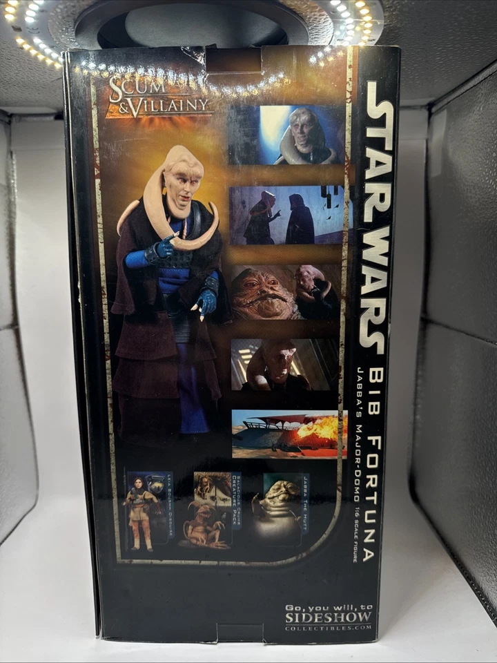 Figura de acción Sideshow Collectibles Star Wars 1/6 babero Fortuna escoria y villano Foto 3 de 4