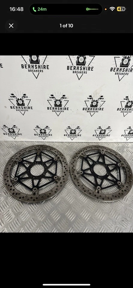 DUCATI PANIGALE 1199 COMPLETE FRONT END FORKS WHEEL BRAKE DISC CALIPERS YOKES OE - Image 2 of 4