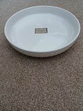 NEW JEFF BANKS POUR LA MAISON STONEWARE PASTA BOWL WHITE LATTICE PATTERN