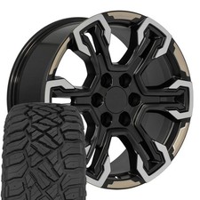 Oe Wheels Cv65 20x9 Two Tone Rims 27555r20 Rt Tires Set 6x139.7 26et