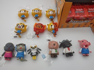 Kidrobot Aggretsuko Complete Set Of 12 Figures With Display Case & Boxes Chase