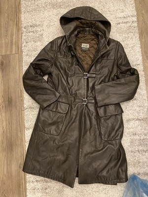 Vera Pelle Leder Mantel Damen Größe 38/40 Italienische Größe 44