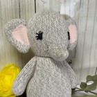 Cuddle and Kind Small 7" Girl Elephant Pink Gray Eyelashes Knit Baby Plush Lovey — photo 2