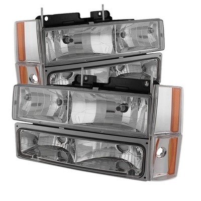 xTune Auto 5077424 Crystal Front Headlight Kit Chrome/Clear