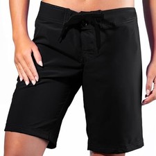 KANU SURF WOMEN'S MARINA UPF 50 ACTIVE SWIM BOARD SHORT SIZE 14 BLACK