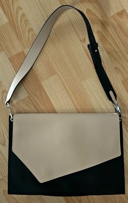 Elegante Laptoptasche, zweifarbig, Leder, Neu, Gino Rossi