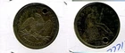 1860'S O LIBERTY SEATED SILVER HALF DOLLAR XF HOLED 7771T