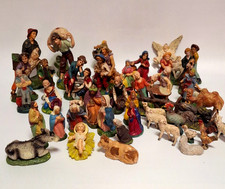 Pastore Presepe vintage cartapesta pasta terracotta  dipinto nardi landi chialu
