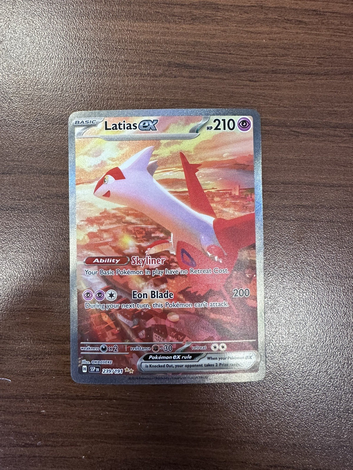 Latias ex 239/191 Sv08: Surging Sparks Holo Special Illustration Rare SIR - NM
