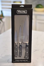Viking Stainless Steel 3 Pc.Knife Set BOXED NEW !!