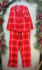 Flannel Sleep Set Women  s Wondershop 2 Piece Red Buffalo Plaid Size XLarge