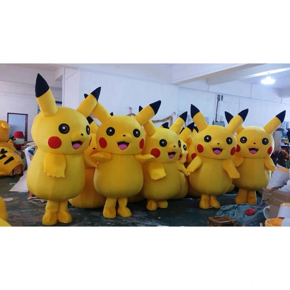 Hot pikachu Mascot Adult Costume for Birthday Halloween Events Parties Dress - Image 4 of 4