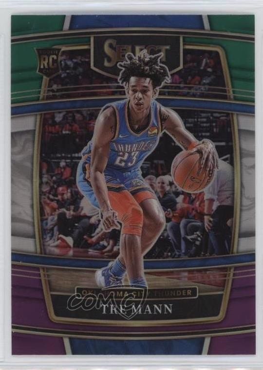 2021-22 Panini Select Concourse Green White Purple Prizm Tre Mann #36 0fn0