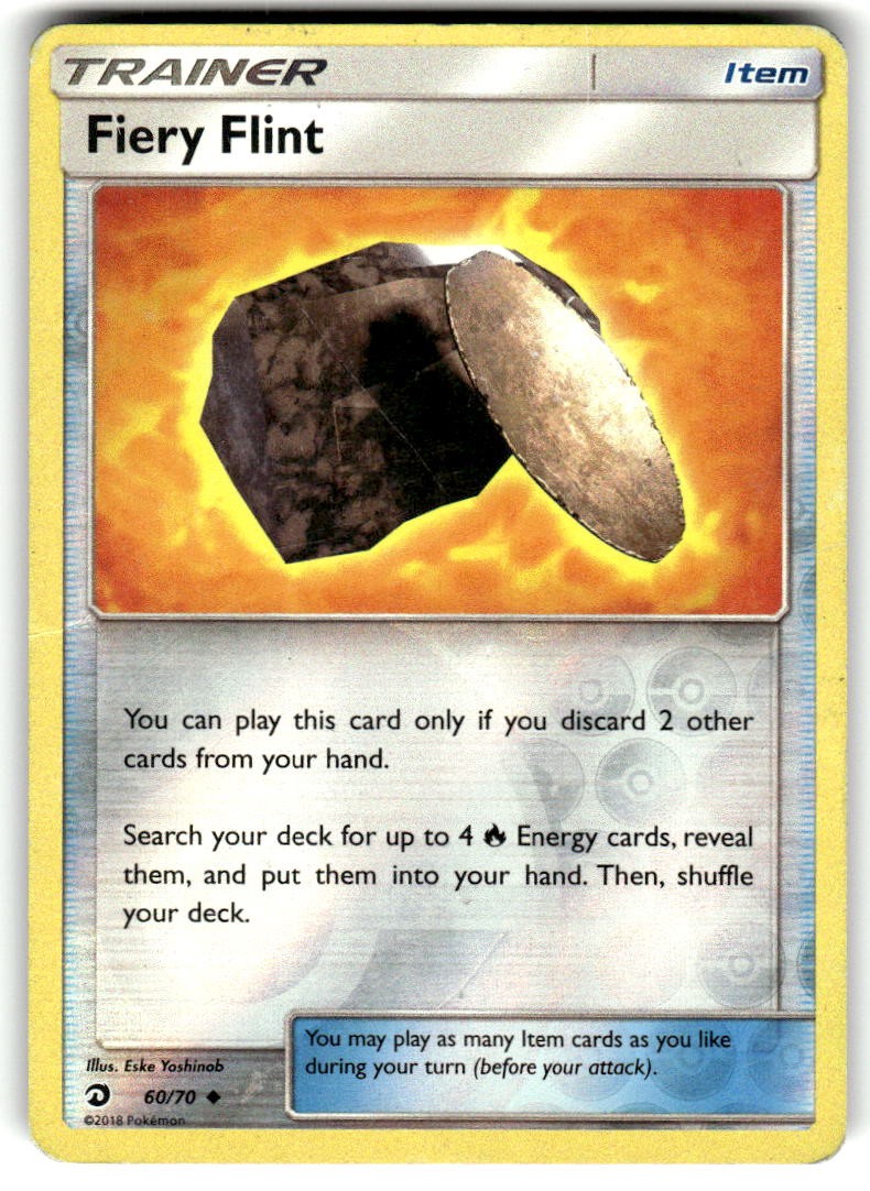 Fiery Flint Reverse Holo Uncommon Dragon Majesty 60/70 Moderately Played