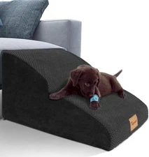 Topmart 3 Tiers Foam Dog Ramps/Steps,Non-Slip Pet Steps