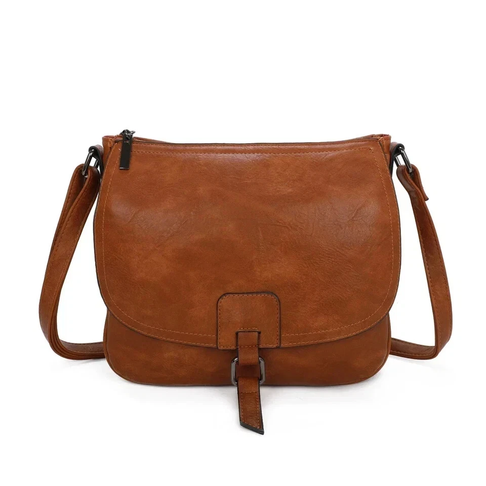 Genuine Leather Women's Crossbody Bag with Long Strap – Stylish Handbag
