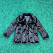 Lisa International Chevron Płaszcz ze sztucznego futra Rozmiar M