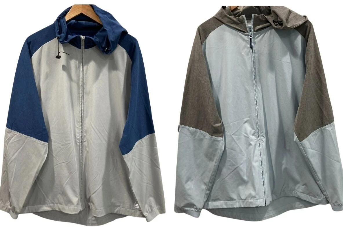 2 Mizzen+Main HydraShift Jacket Lot Mens XXL Gray Colorblock Windbreaker Outdoor