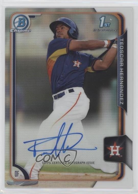 2015 Bowman Chrome Prospects Refractor /499 Teoscar Hernandez #BCAP-TH Auto 0g4
