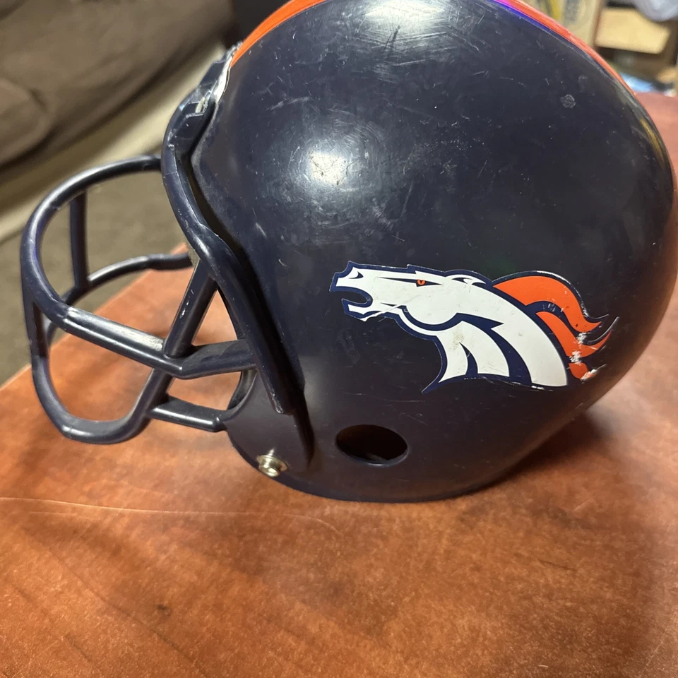Vtg Retro NFL Franklin Denver Broncos Football Helmet Youth NOT for contact play - Image 3 of 4