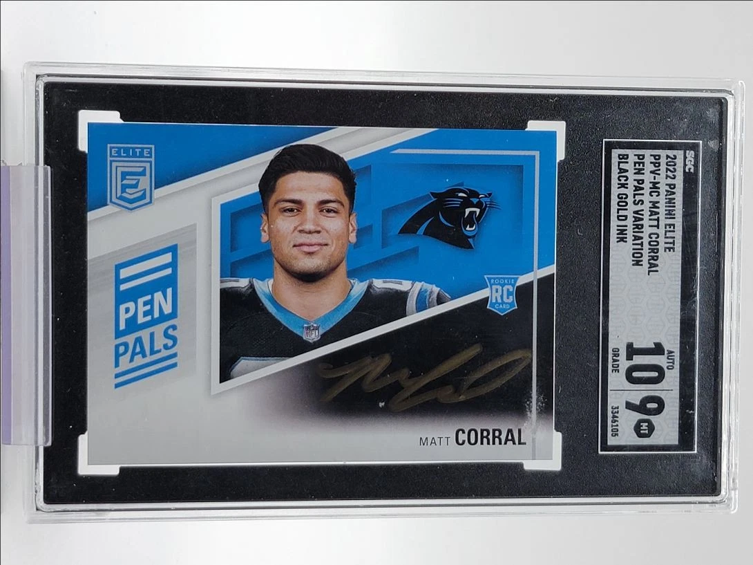 Matt Corral Panini Donruss Elite Pen Pals Variation Autographs #PPVMC Black Gold Ink