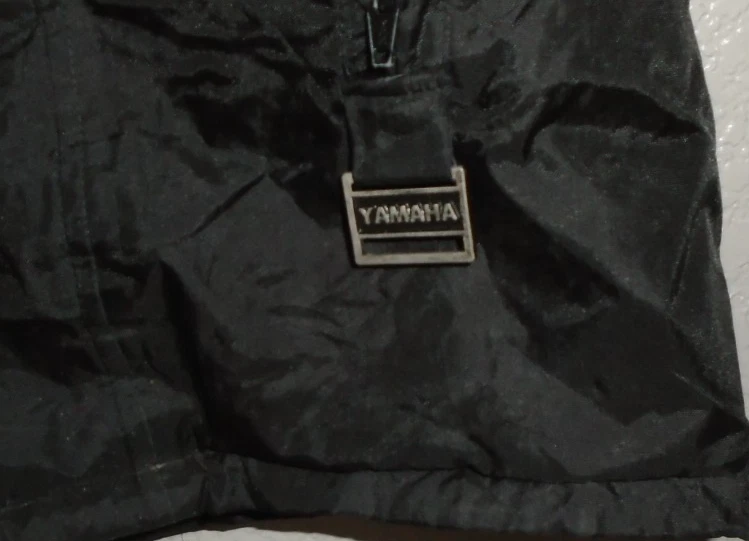 复古雅马哈男式大号雪地摩托夹克黑色线灯芯绒 — 第 4/4 张图片