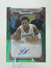 2019-20 Prizm Draft Picks ROMEO LANGFORD #73 Green RC Auto Indiana Hoosiers Holo