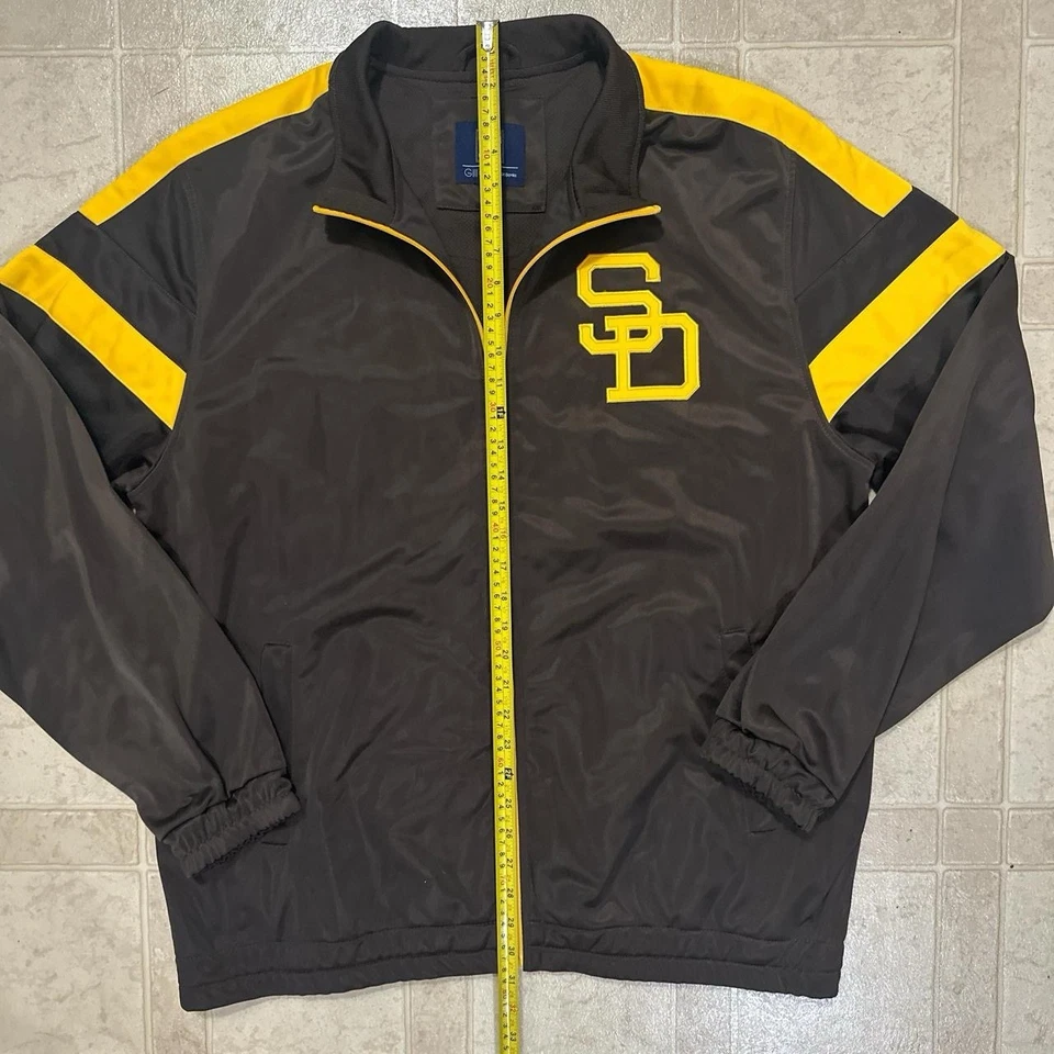 Majestic Cooperstown Collection San Diego Padres satin track Jacket Size XL MLB — 第 2/4 张图片