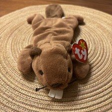 TY Beanie Baby - BUCKY the Beaver 4th Gen hang tag  8.5 inch - MWMT's