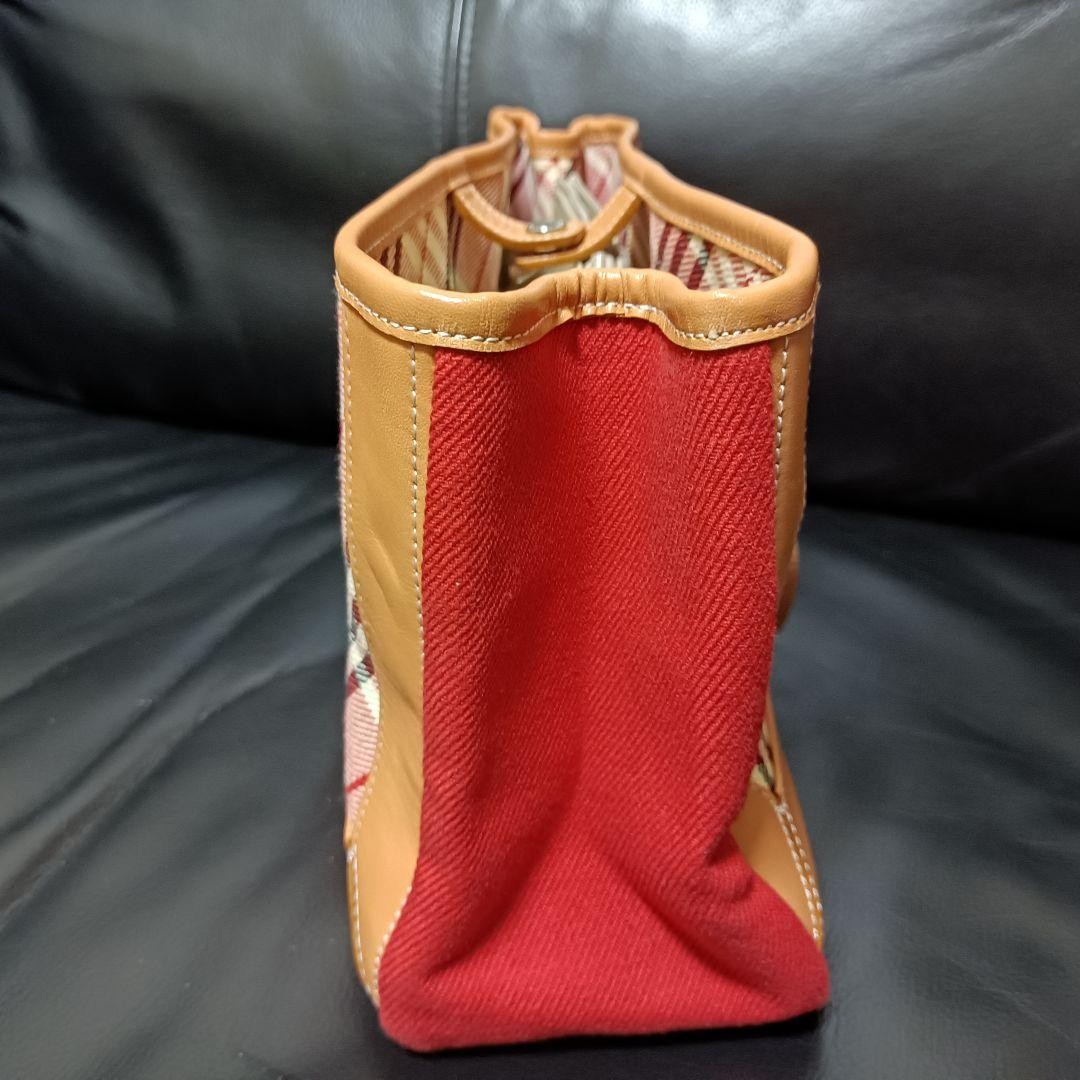 Burberry Blue Label Handbag Nova Check Cotton Canvas Leather Bag Handbag New thumbnail 4