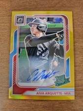 2026 Donruss Optic Aiva Arquette Rated Prospect Gold Prizm Auto /10 #195