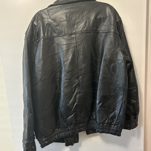 VTG Mens XL Napoline Leather Bomber Jacket Coat Patchwork Leather - Picture 6 of 8