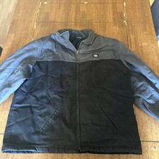 Vintage Two tone Dickies Work Jacket Sz XXL Lined W Inside Pocket Small Hole