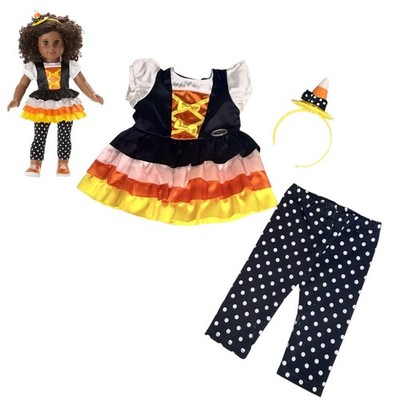 American Girl Halloween Costume Trick Or Treat Candy Corn Dress Pants Headband