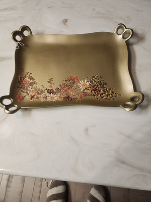 #ad Rare Vintage BeautifuL Painted Tray Multi Use STUNNING Collectible htf GORGEOUS $99.00