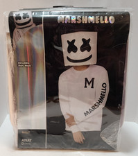 DJ Marshmello Shirt And Mask Adult Small S Spirit Halloween Costume Cosplay New