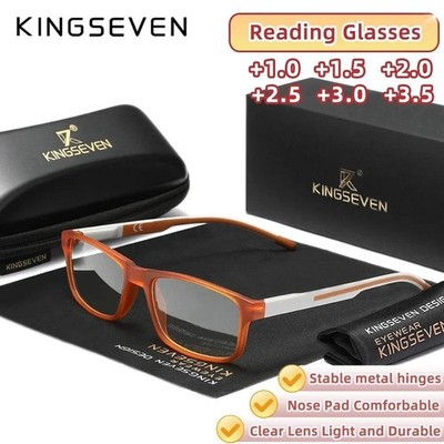 KINGSEVEN  Reading Glasses Classic Men Women Blue Light Presbyopia Glasses +1.0+