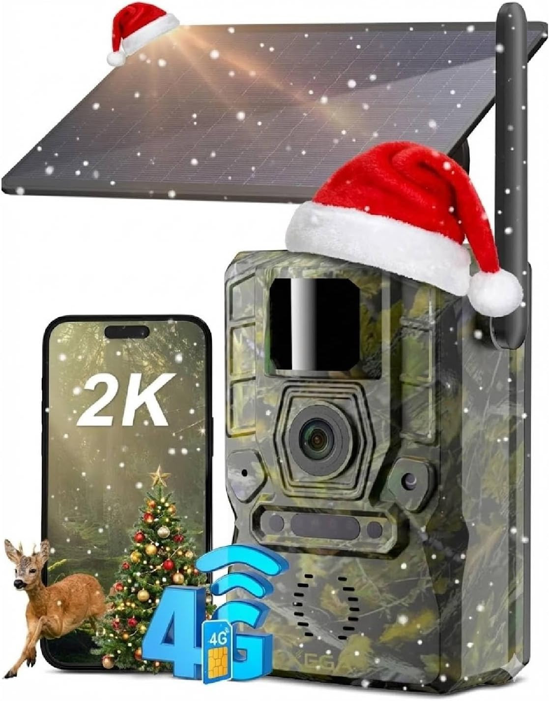 OFFERTA 4G LTE Fototrappola 2K Solare con SIM - Spedizione Rapida